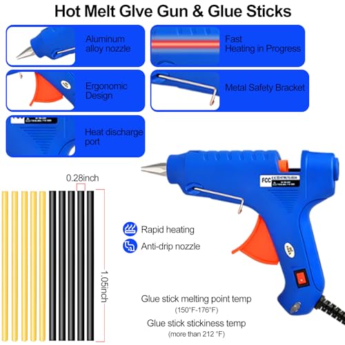 116PCS Car Dent Puller Kit, PDR Tool Kit with Glue Gun, Suction Cups, Bridge Puller & T-Bar Puller, Paintless Dent Repair for Trucks, SUVs, Complete Auto Body Tools for Shop & Advanced DIY User