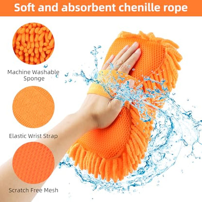 Car Cleaning Kit with Storage Bag, Car Washing Kit 16 Pcs, Car Detailing Kit with Wash Mitt Sponge Towels, Car Wash Mitt, Detailing Brushes, Exterior and Interior Car Washing Set