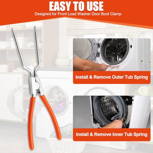 383EER4001A Spring Expansion Tool Compatible with LG Washing Machine | Washer Inner/Outer Tub Spring Removal Tool Replacement, Spreads to 4.6" - color: Orange(2" to 4.6")
