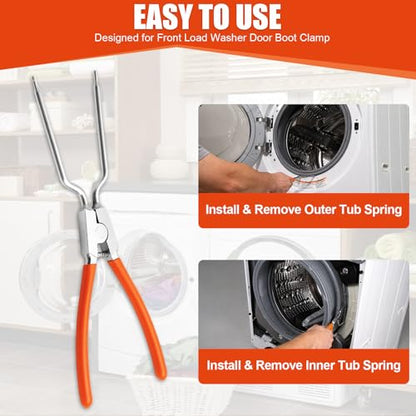 383EER4001A Spring Expansion Tool Compatible with LG Washing Machine | Washer Inner/Outer Tub Spring Removal Tool Replacement, Spreads to 4.6" - color: Orange(2" to 4.6")
