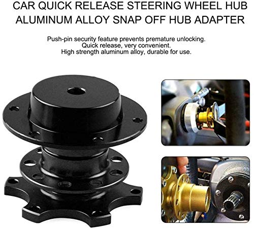 BestTeam Universal Steering Wheel Snap Off Quick Release Hub Adapter Boss Kit With 6-hole Steering Wheel Hub (Purple) - color: Purple