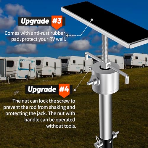 RV Slide Out Support Jacks with Flat Top Block, for Travel Camper RV Height Adjustable from 11" to 23", Heavy Duty Quick Lift Stabilizer up to 5000 lbs Capacity,Set of 2 Trailer Stabilizers