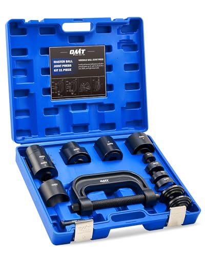 Orion Motor Tech Ball Joint Press Kit, 21-Piece Master Ball Joint Removal Tool with C-Frame, Heavy-Duty Brake Anchor Pin U Joint Ball Joint Press Tool for 2WD and 4WD Cars - color: black C-frame