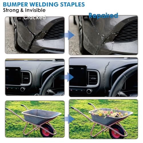 3000PCS Plastic Welding Staples 0.6/0.8mm – 6 Types Hot Stapler Kit for Car Bumper, Dashboard & Lamp Holder Repair – Stainless Steel Welder Staples for Plastic Welding Gun