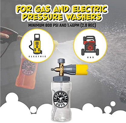 Chemical Guys Big Mouth Max Release Foam Cannon - Foam Cannon for Pressure Washer for Car Wash, Home Cleaning, and Boat Wash with 34 oz Bottle - style: EQP324