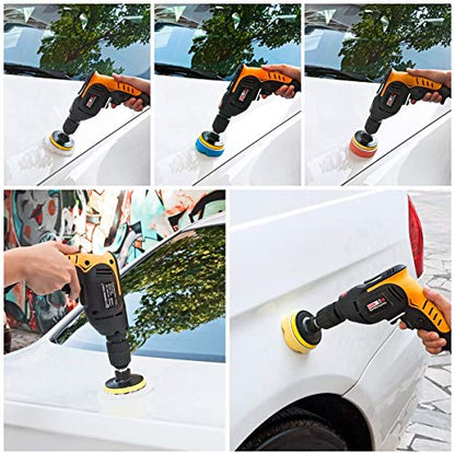 3 Inch Buffing and Polishing Pads Kit 11PCS Buffing Pads with Drill Adapter Foam Polisher Pad for Car Waxing - size: 3Inch-11PCS