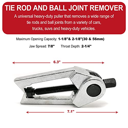 5pcs Front End Service Tool 5-in-1 Ball Joint Separator, Pitman Arm Puller, Tie Rod End Tool Set for Front End Service, Splitter Removal Kit