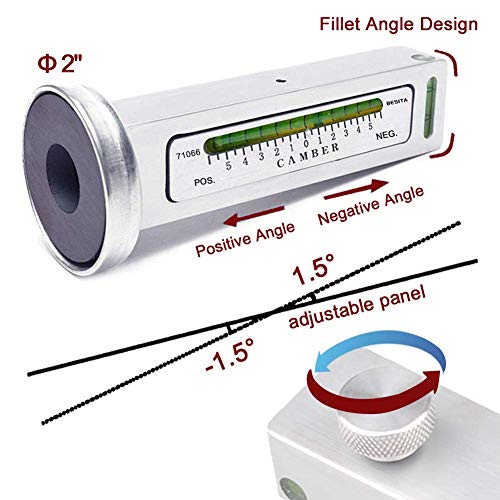 Adjustable Magnetic Gauge Tool Camber Alignment Tool Strut Wheel Alignment Tool for Truck Car RV Tire Repair(1pcs)