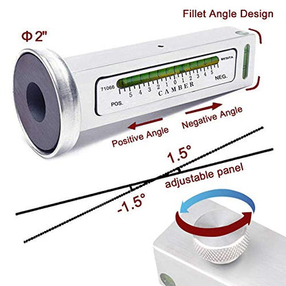 Adjustable Magnetic Gauge Tool Camber Alignment Tool Strut Wheel Alignment Tool for Truck Car RV Tire Repair(1pcs)