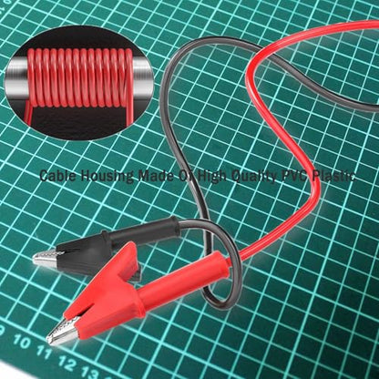 Banana Plug to Crocodile Clip Test Leads Wire Cable 12AWG | Alligator clip test probe cable 4mm Banana Plug Test Leads 5.9 ft for Multimeter and Battery Testing( X-Y 12A 1.8m) - size: 5.9ft 12AWG 2 items