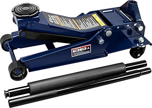 TCE AT84007U Torin Hydraulic Low Profile Service/Floor Jack with Dual Piston Quick Lift Pump, 4 Ton (8,000 lb) Capacity, Blue - size: 4 Ton