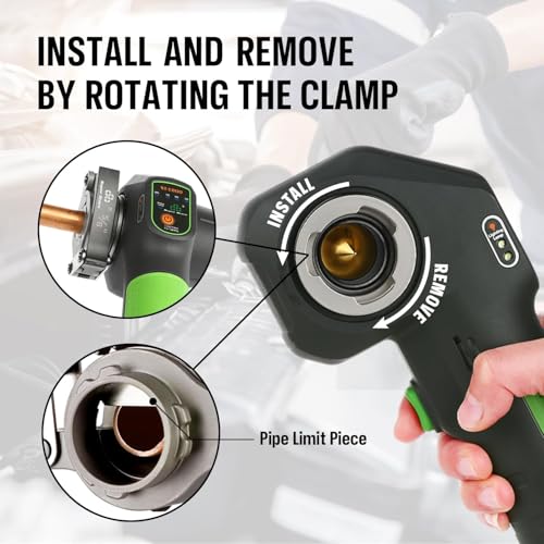 Electric Flaring Tool Kit 1/4" - 3/4" Power Flaring Tool Kit, Copper Flaring Tool HVAC Flare Gauge 5 Sizes Clamps 45 Degree Eccentric Copper Tube Flare Gauge Set with 2200mAh for Copper Aluminum Pipe - size: 10PCS Power Flaring Tool Kit