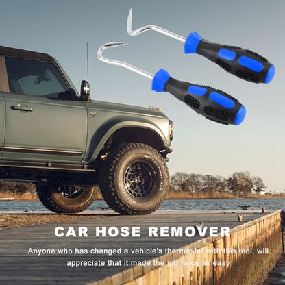 2 PCS Hose Removal Hook Set, 8 Inch Gasket Hook & Pick Tool Vehicle Radiator Hose Remover, Mini Pick Hooks Puller Remover for Hoses O-Rings Gaskets, Car Accessories