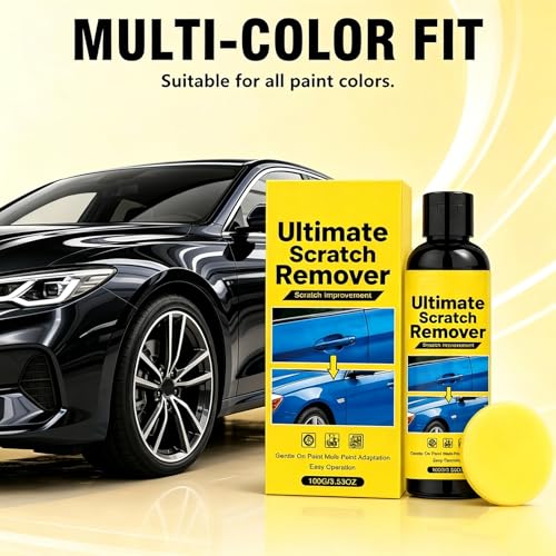 NanoPolix Car Scratch Remover, Car Scratch Remover Kit, Quick Repair Scratches and Restore Shine for Deep Scratches, All Paint Colors Polishing Kit, 100g/3.53oz (1 Set)