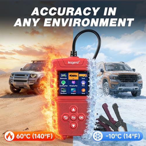 Car Battery Tester 6V/12V/24V with 2100 Test Records & 120s Waveform Save, Battery Load Tester for Cars/Trucks/Motorcycles/Marine Lead-Acid Batteries