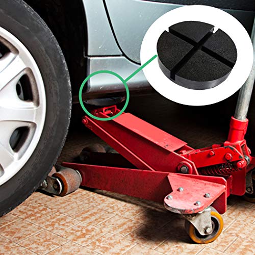 Universal Fit 5.5” Large Rubber Jack Pad/Slotted Jack Pucks | Made from Heavy Duty Rubber, The Ultimate Protector for Frame Rail and Paint