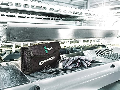 WERA 05004018001 8100 SA 8 Zyklop Metric Metal Ratchet Set with Switch Lever, 28 Piece, 1/4" Drive