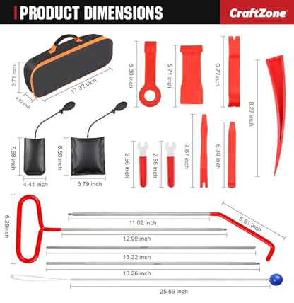15PCS Stainless Steel Repair Tools,Car Tool Kits for Vehicles with Carrying Bag