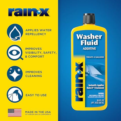 Rain-X RX11806D Washer Fluid Additive-16.9 fl. oz, 500. ml - size: 16.9 Fl Oz (Pack of 1)
