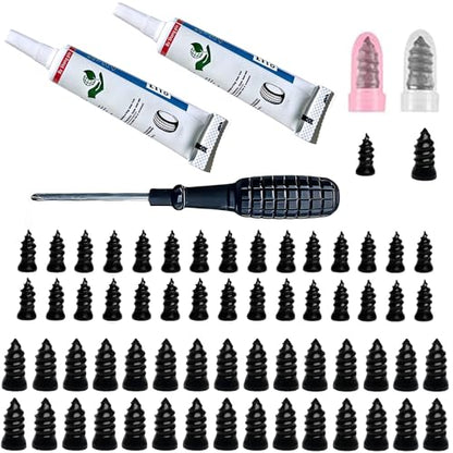 60 Pcs Tire Repair Rubber Nail, Tire Repair Rubber Nail Kit with Tire Glue,Tire Repair Screws are Suitable for Quickly Repairing Punctures in Car, Motorcycle, and SUV Tires - style: Tire Repair Rubber Nail+ Tire Glue