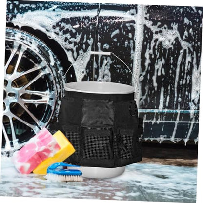 PRETYZOOM 5 Gallon Bucket Tool Organizer Multiple Pockets Sturdy Storage Bag for Car Wash and Garden Tools Compatible Standard Buckets for Outdoor Fishing and Camping