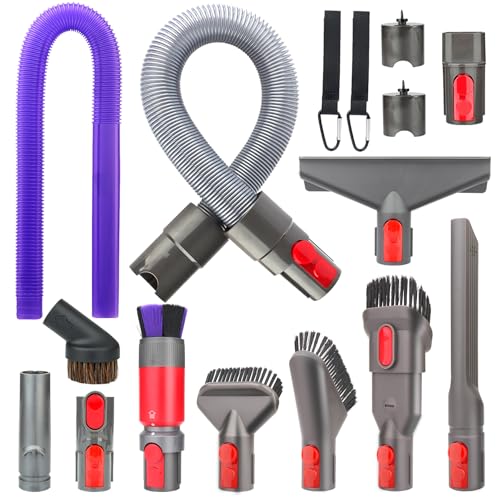 Attachment Kits for Dyson Vacuum Cleaner,Hose,Crevice Tool,Dryer Lint Vac Attachment for Dyson V15 V15s V11 V8 V9 V7 V10 V12 Detect Cyclone Absolute Cordless Handheld Vacuum Cleaner - size: All in One Cleaning Kit