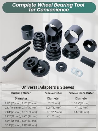24pcs Wheel Bearing Press Kit for Front Wheel Drive Bearing Removal & Installation