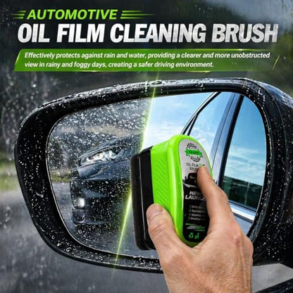 Upgrade Automotive Windshield Oil Film Remover Brush - Reusable, Heavy-Duty Microfiber Scrubber for Stubborn Grime, Bugs, Sap on Car Glass, Windows, Mirrors - Car Glass Cleaning Tool