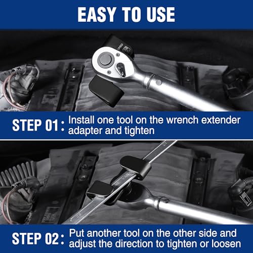 WORKPRO Wrench Extender Tool for 1/2 Inch or 21mm Hex Drive, Universal Wrench Extender Adapter to Leverage over Stubborn Nuts & Bolts, Ideal for Automotive Repair, Break Bars, DIY, Garages, Mechanic