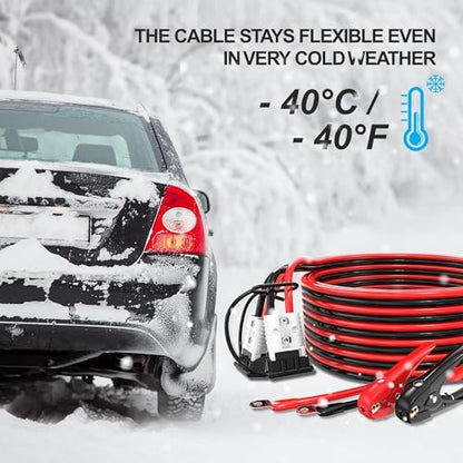 800A Jumper Cables,Heavy Duty 1 Gauge 30 Feet Battery Cable for Car,Quick Connect Booster Battery Wires with Alligator Clips,Carrying Bag for Cars Truck SUV - size: 1 Gauge 30 feet (Standard)