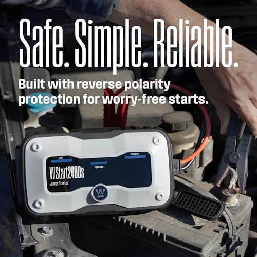 Westinghouse 4000A Portable Jump Starter & USB Power Bank - 12V Car Battery Booster Pack Jump Box for Up to 9.0L Gas & 7.0L Diesel Engines, Bright LED Flashlight, IP65 Rated Waterproof Housing - size: 4000A