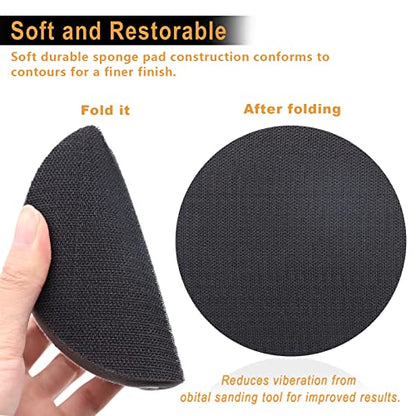 3 Pack Interface Pads, 5 Inch Hook and Loop Soft Density Sponge Cushion Buffer Backing Pad, Foam Sanding Interface Pads for Orbital Sander Automotive Woodworking Polishing - size: 5 inch - 3 Pack