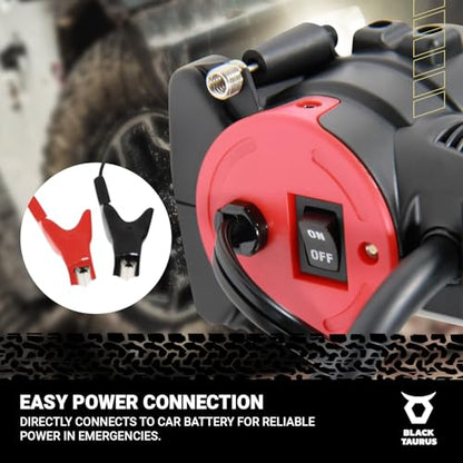 Portable Air Compressor, 19A 120 PSI (8.27 BAR) On‑Board & Offroad Tire Inflator for Cars, Trucks, 4×4 Vehicles Automatic Pressure Control with Dual‑Motor Options, Air Compressor 252 - style: Air Compressor 252