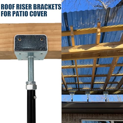 4 Pack U-Shaped Floor Jack for 4x2, 4x4, 4x6 Joists - Adjustable Steel Telepost with U-Head, Mini Screw Jack, Post Jack.9-13 Inch Adjustment Range. - size: 9-13