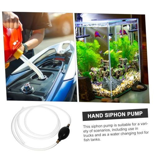Oil Sucker Siphon Pump Kit Hand Pump for Car Motorcycle Fish Manual Suction Hose for Transfer Water Changing Versatile