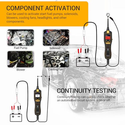 P300 Circuit Breaker Finder Tool & Fuel Injector Tester | Relay & Fuse Tester, Circuit Tracer with 40FT Cable, Smart Auto Detect, Battery Diagnostic for 12V 24V Cars Trucks & Trailers