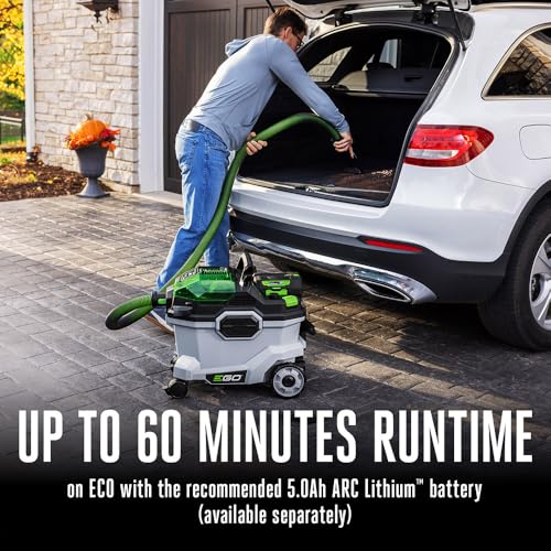 EGO Power+ Shop Vacuum Wet Dry, Car Vac, Portable Cordless Cleaner, 9 Gallon 110 CFM, Battery and Charger Not Included - WDV0900 - style: Wet/Dry Vacuum (No Battery/Charger)