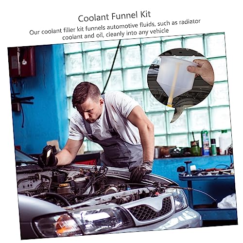 Zerodeko 1Set Spill Coolant Funnel Kit Automotive Cooling System Tool for Refills Construction Prevents Air Bubbles for Radiator Maintenance