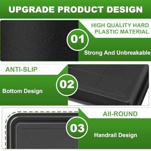 3 Pcs Extra Oil Drip Pan for Under Car - 35.4 x 24 x1.6 Inches, Large Drip Tray for Plastic Garden Tray Multifunctional Oil Catch Pan for Car Oil Changes Garden, Greenhouse, Muddy Boots & Pet Care - size: 3