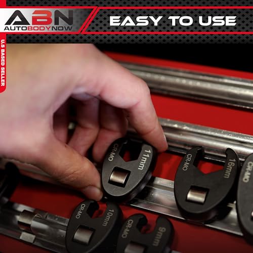 ABN Large SAE Standard Socket Holder Tray Rack Rails – 1/4, 3/8, 1/2 Inch Drive 80-Piece Clips for Tool Organization