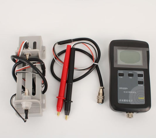 YR1035+ Digital Battery Internal Resistance Tester, LCD Display, Four-Wire Testing System with Probes and Clips (Combination 11) - color: Combination 11