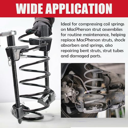 Strut Spring Compressor, 11-1/2" Macpherson Strut Spring Compressor Tool Set, 1/2" Drive, 13/16" Socket to Compress the Coil Spring Tool- 2 Pack