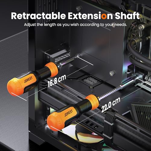 JOREST 25 in 1 Multi Screwdriver Set, Magnetic Multitool Screwdriver Tool All in One, Multibit Screwdriver with Torx, Flat Head, Phillips, Hex, Square, Portable Tool Kit for Daily Repairs