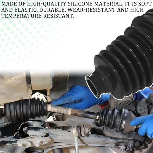 CV Boot Repair Kit Engineer CV Joint Boot Clamp Kit Rubber Universal Rack and Pinion Boot Set with Stainless Steel Clamps, Velocity Joint Boot Front Outer for Toyota Camry Highlander
