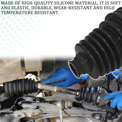 CV Boot Repair Kit Engineer CV Joint Boot Clamp Kit Rubber Universal Rack and Pinion Boot Set with Stainless Steel Clamps, Velocity Joint Boot Front Outer for Toyota Camry Highlander
