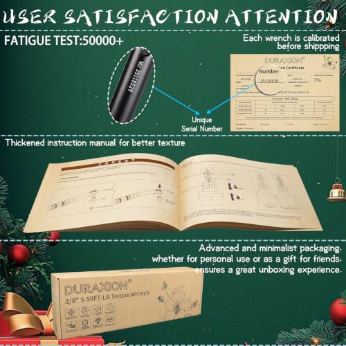 Torque Wrench 3/8-Inch Drive Dual Range Scales 5-50 Ft-Lb/6.8-67Nm, ±3% Precision, 72 tooth Dual-direction Torque Wrenches for Bike, Motorcycle and Car Repair - size: 【3/8-Inch DR.5-50 FT.LB】