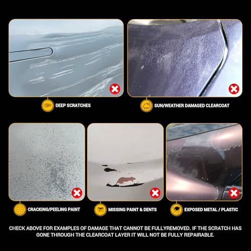 Car Scratch Remover for Vehicles, Scratch Repair Wax, Rubbing & Polishing Compound, Easily Removes Surface Scratches, Effectively Reduces Swirl Marks for Cars and Other Vehicles, 3.4oz/100ml