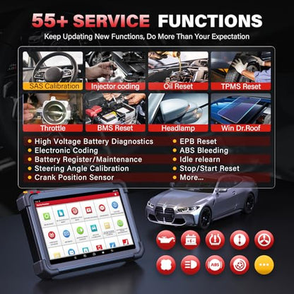 Launch X431 PRO3 APEX 2026 Bluetooth Wireless OEM Bidirectional Scan Tool | 2 Yrs Updates, Topology Mapping, ECU Code, CANFD DoIP, 55+ Services, AutoAuth FCA SGW, 10.1 Inch Screen, Same as X431 V+ 5.0
