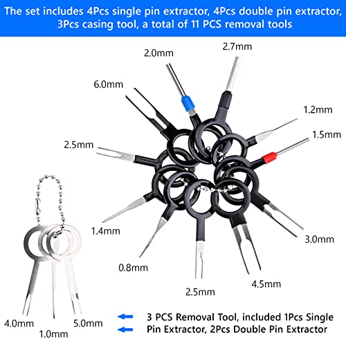 82pcs Repair Kit - Wire Connector Terminal Pin Extractors, Electrical Wiring Crimp Back Needle Removal Tool with Protective Bag
