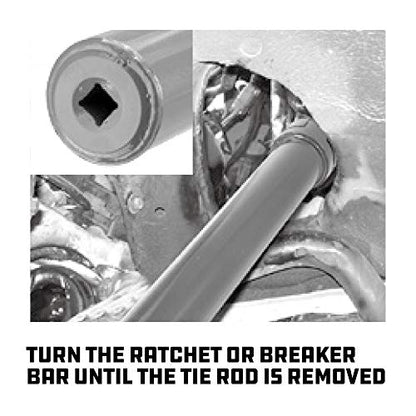 Powerbuilt Master Inner Tie Rod Removal Tool Kit, 13 Pieces, Steering and Suspension, Adapter and Extension Wrench, Storage Case - 647785 - size: 13 Piece